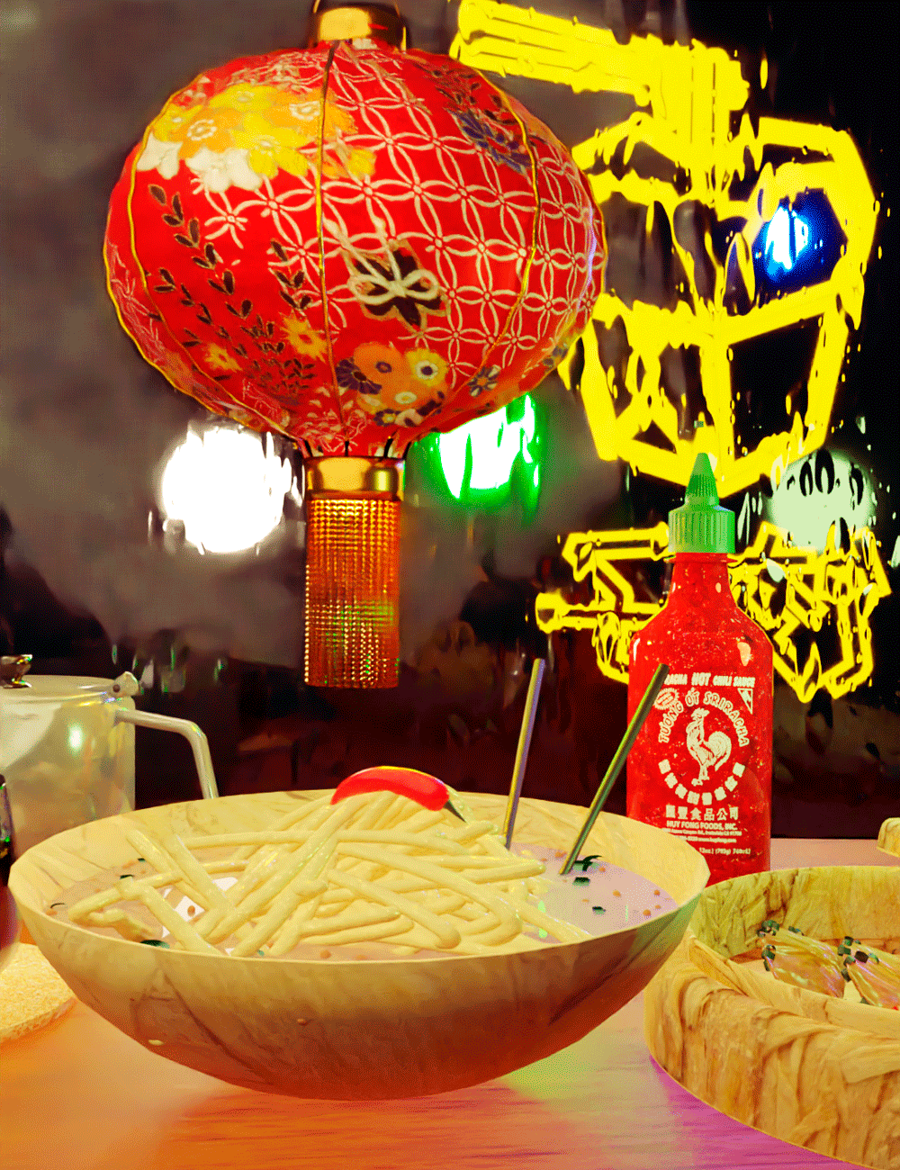 Modélisation 3D Restaurant chinois 3